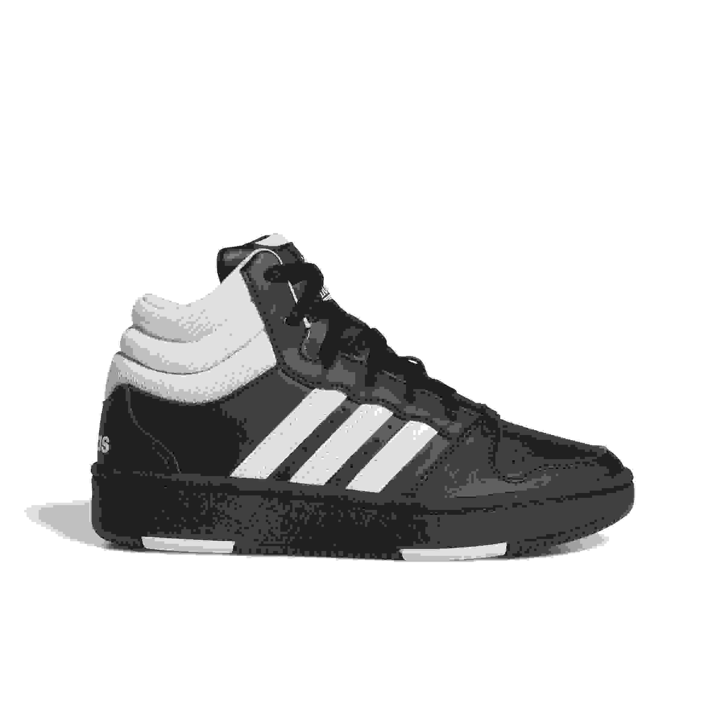 adidas Hoops Mid Classic Grade School Boys' "Core Black/Ftwr White/Orbit Grey" Shoe